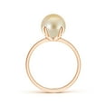 thumbnail image 2 of ANGARA Classic Solitaire Golden South Sea Cultured Pearl Ring in 14K Rose Gold for Women | June Birthstone, Birthday, Anniversary, Jewelry Gift for Women | Pearl Ring, 2 of 5