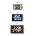 thumbnail image 5 of Signs ByLITA Classic Framed Door Automatically Locks Sign (Ivory/Dark Brown) - Small, 5 of 6