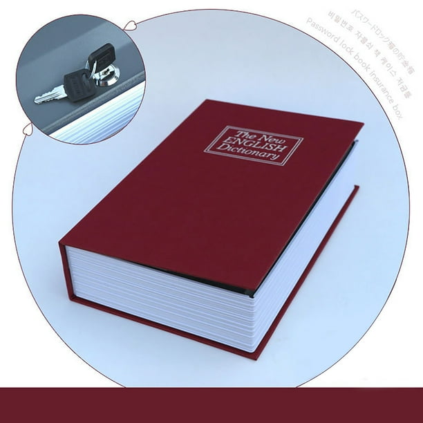 Dictionary Diversion Safe Hidden Box For Portable Safe Box For Home Office Red