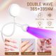 thumbnail image 2 of Lámpara LED UV para uñas AORAEM, cuello de pato con doble cabeza, blanca, 2 of 8