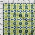 thumbnail image 2 of oneOone Cotton Poplin Fabric Diamond & Swirl Ikat Decor Fabric Printed BTY 42 Inch Wide, 2 of 4