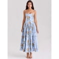 thumbnail image 4 of Elegant and gentle style, slimming floral print sundress for women, 4 of 5