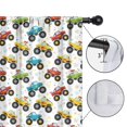 thumbnail image 4 of Blackout Kids Curtains,Monster Cartoon Truck White Pattern Children's Insulated Curtains Set Of 2,Bedroom Essentials,Toddler Room Decor 42"x54", 4 of 5