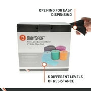 Body Sport Latex-Free Bulk-Packaged Exercise Bands, 50 yd., Heavy Medium, Green