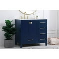 thumbnail image 2 of Elegant Kitchen and Bath 36 inch Single Bathroom Vanity in Blue, 2 of 8