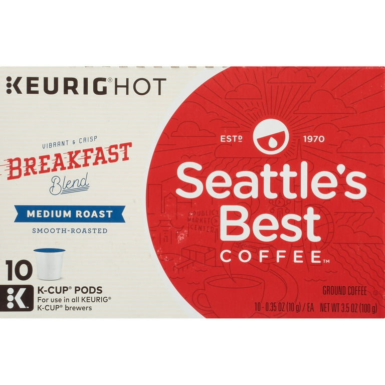 Seattle's Best Medium Roast Coffee K-Cup Pods - Breakfast Blend, 10 ct