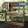 thumbnail image 6 of HBCY Creations Rustic Mug Rack Wall Mounted with Shelf - 12 Coffee Cup Hangers - Built in Shelf for Coffee or Sugar, Wooden Coffee Mug Organizer (Rustic Brown), 6 of 14
