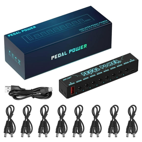 Guitar Effect Pedal Board Power Supply 8 Isolated Outputs DC 9V W- Audio Cable js