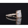 thumbnail image 2 of solitaire jewels 3.5CT Radiant Moissanite Hidden Halo Engagement Ring For Women, 18K Rose Gold, 2 of 5