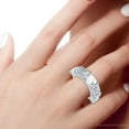 thumbnail image 5 of Pompeii 5.10Ct Emerald Cut Diamond 5 Stone Wedding Anniversary Ring 14k Gold Lab Grown, 5 of 6