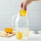 thumbnail image 5 of Jarra de vidrio de 2 litros con tapa y pico vertedor: ideal para agua, jugos y otras bebidas (transparente), 5 of 8
