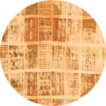 thumbnail image 1 of Ahgly Company Indoor Round Abstract Orange Modern Area Rugs, 3' Round, 1 of 4