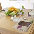thumbnail image 4 of Ambesonne Scenery Place Mats Set of 4, Rusty Wood Door Italian, Standard Size, Cream Lilac Brown, 4 of 6