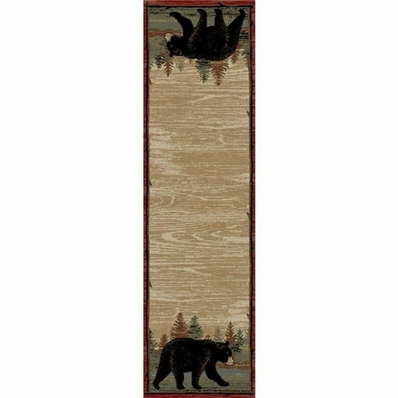 Mayberry Rug LK6391 2X8 2 ft. 3 in. x 7 ft. 7 in. Lodge King Riverwatch Area Rug, Multi Color