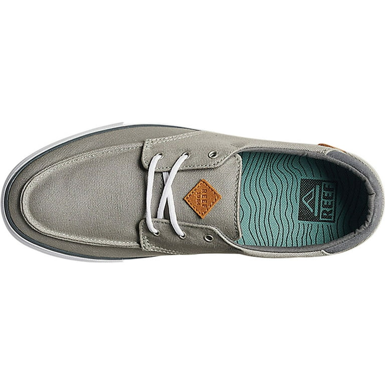 Men's Reef Deckhand 3 Sneaker Grey/White Canvas 7 M - Walmart.com
