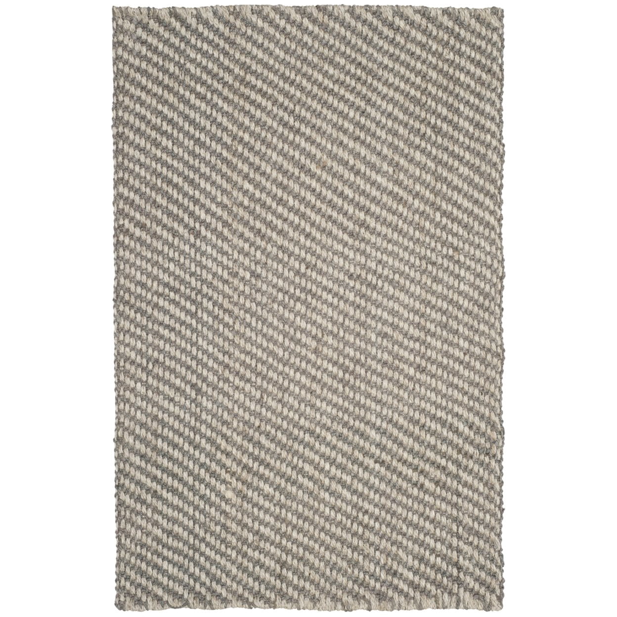 SAFAVIEH Natural Fiber Dilara Braided Area Rug, Natural/Grey, 5' x 8'