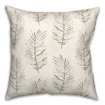 Creative Products White Fern Pattern 18x18 Indoor / Outdoor Pillow