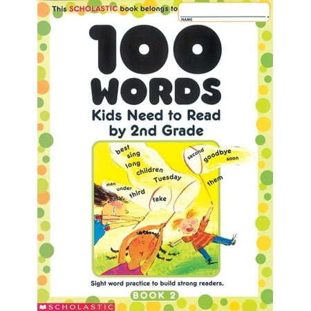 Reader Digital Book Cover - 100 Words Kids Need to Read by 2nd Grade: Sight Word Practice to Build Strong Readers (Paperback)