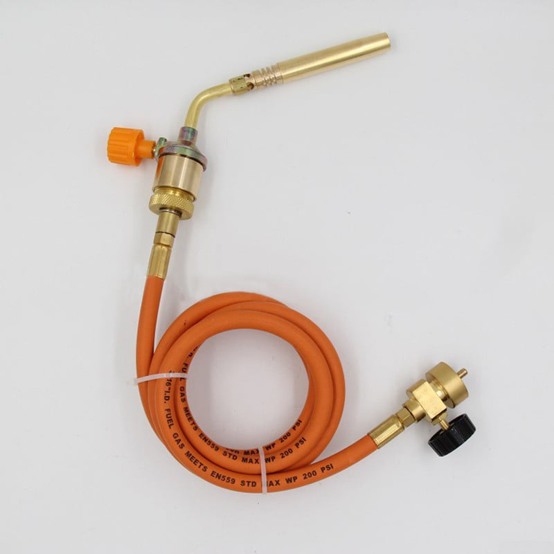 Mapp Gas Self Ignition Plumbing Turbo Torch With Hose  Solder Propane Welding
