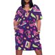 thumbnail image 2 of Vestido de verano de neón para mujer traje holgado con bolsillos ropa de lujo para fiesta 90 ", 2 of 7