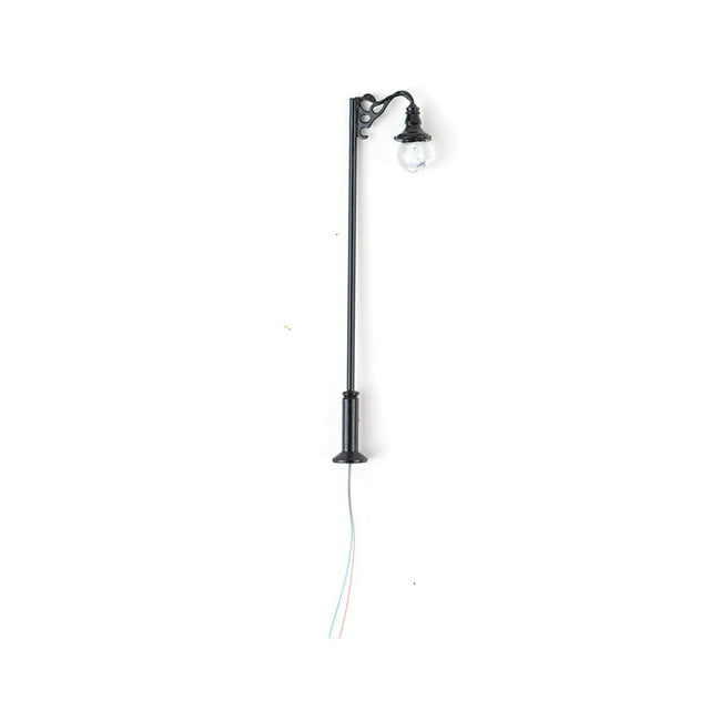 Naiovety Modelo de poste de luz 1:87, microdecoraciones de jardín para el hogar, farola de Metal, manualidades de un solo cabezal, diseño de Type2 NO2
