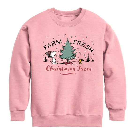 Peanuts - Farm Fresh Trees - Toddler & Youth Crewneck Fleece Sweatshirt