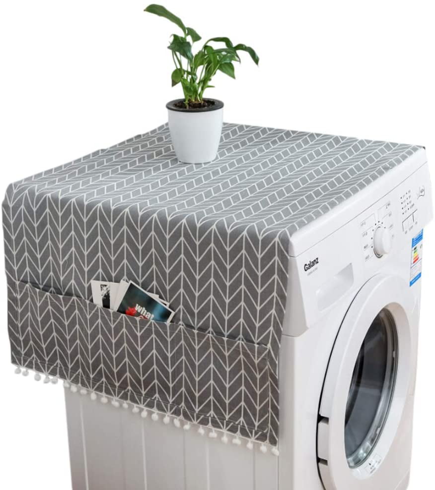 1 Vinyl Waterproof Quilted Washing Machine Dryer Cover Dust Protection Top Color 