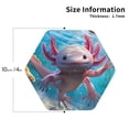 thumbnail image 2 of Pofeuu Cute Underwater Axolotl Print Coasters for Drinks, 4Pack PU Leather Coasters, Bar Drink Coasters for Tabletop Protection, Furniture from Damage-Hexagon, 2 of 6