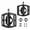 Black, variant on ROCKBROS MTB Mountain Bike Pedals Compatible with SPD Mountain Bike Dual Function Sealed Clipless Aluminum Bicycle Flat Platform 9/16" Pedals with Cleats for Road, MTB, Mountain Bikes