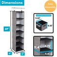 thumbnail image 2 of Internet's Best Hanging Closet Organizer with Drawers - 6 Shelf - Grey, 2 of 7