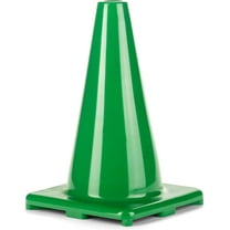 Champion Sports High Visibility Flexible Vinyl Cone for Athletics and Social Distancing, Green, 12 Inch