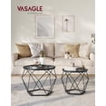 thumbnail image 2 of VASAGLE Round Coffee Tables for Living Room, Set of 2 Side Tables, Different Sized, Modern Style, Removable Tabletop, Steel Frame, Slate Gray and Ink Black, 2 of 5