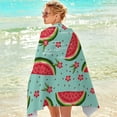 thumbnail image 7 of Zatoumnr Travel Essential Microfiber Beach Towel, Summer Watermelon Print, 30x60 Inches, Square, Sandproof, Great for Beach and Swimming, 7 of 7