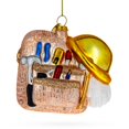 thumbnail image 1 of Adorno Navideño De Vidrio Soplado Con Caja De Herramientas Para Trabajadores De La Construcción, 1 of 5