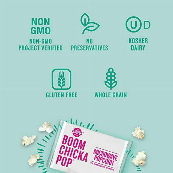 Angie's Boomchickapop Lightly Sweet Kettle Popcorn, 3.29 Oz, 4 Ct