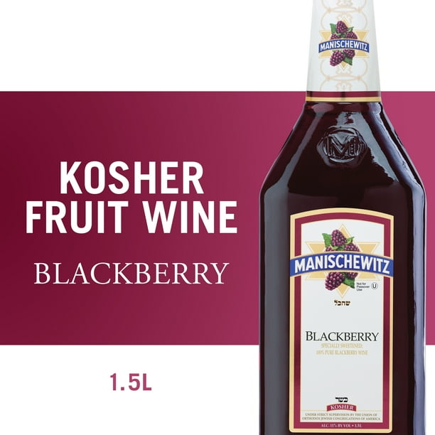 Manischewitz Blackberry Kosher Red Wine 1.5L