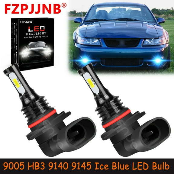FZPJJNB 9005 9140 9145 for Ford Mustang Svt Cobra 2003-2004 Ice Blue Led Fog Light Bulb,HKL,C08