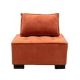 thumbnail image 5 of Williamspace Accent Sofa Chair,Upholstered Leisure Lazy Chair,Modern Square Floor Sofa Single Couch with Removable Pillow for Living Room Bedroom,Orange, 5 of 7