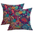 thumbnail image 1 of 2 fundas de almohada con diseño de mandala de 18 x 18 pulgadas, funda de cojín de lino con decoración bohemia para sofá cama, 1 of 4