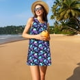 thumbnail image 3 of Disketp Skull flower tie dye para Vestido sin Mangas para Mujeres, Vestidos de Verano para Mujeres, Casual y Holgado para la Playa, 3 of 7