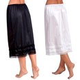 thumbnail image 4 of Women Retro Long Solid Lace Hem Slip Half Slip Skirt Under Dress Underskirts Plus Size, 4 of 6