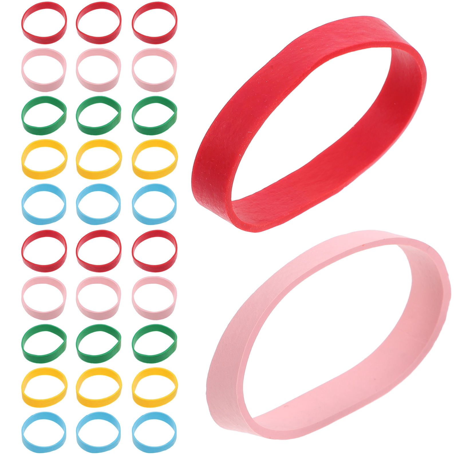 HEMOTON Heavy Duty Rubber Bands for Outdoor Use Assorted Color Elastic Bands Large Size
