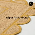 thumbnail image 6 of Jaipur Art And Craft Bohemian Rectangle Scallop Yellow Jute Area Rug Indoor Carpet (10x13 Sq ft), 6 of 7