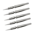 thumbnail image 1 of Pinzas para soldar electrónicas con punta de cerámica, 5 unidades, mandril de precisión antiestático resistente a ácidos inversos, como se muestra, como se muestra, 1 of 5