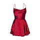 thumbnail image 3 of Vestido largo de satén con cuello halter y corte en A para mujer - Diseño sexy sin espalda, tirantes finos - Fiesta/salida nocturna - S-L, 3 of 3