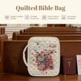 thumbnail image 6 of Xoenoiee Deer Raven Maple Leaves Pattern Quilted Bible Cover Case for Women Men, Large Capacity Bible Bags, Multi Pocket Book Carrying Case Bible Protective Christian Gifts with Handle, 6 of 7