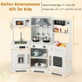 thumbnail image 3 of Costway Pretend Play Kitchen for Kids Toddler Aged 3+ Wooden Toy Set with Range Hood White, 3 of 10