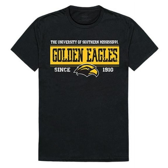 W Republic Apparel 507-151-E27-04 Southern Miss Established Mens Tee, Black - Extra Large