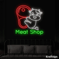 thumbnail image 3 of Craftnamesign Meat Shop Neon Signs, Cow LED Signage, Butcher Shop Decor, 3 of 4