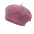 thumbnail image 2 of Elvqul Womens Hat Winter Beret Fashion Solid Thick Cap Hot Pink Fleece Ladies Hat, 2 of 2